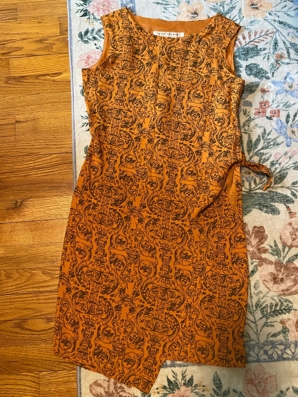 Max Studio Vintage Rust Wrap Dress